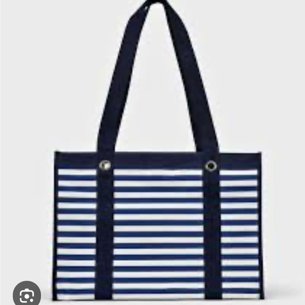 Wearable Large Utility Tote - blue and white